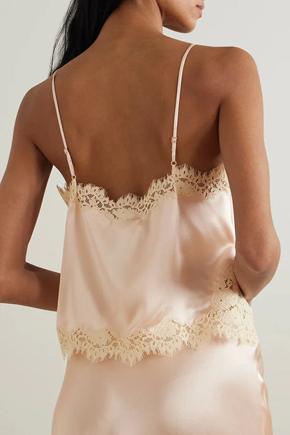 Lace Sling Top Skirt Top Set