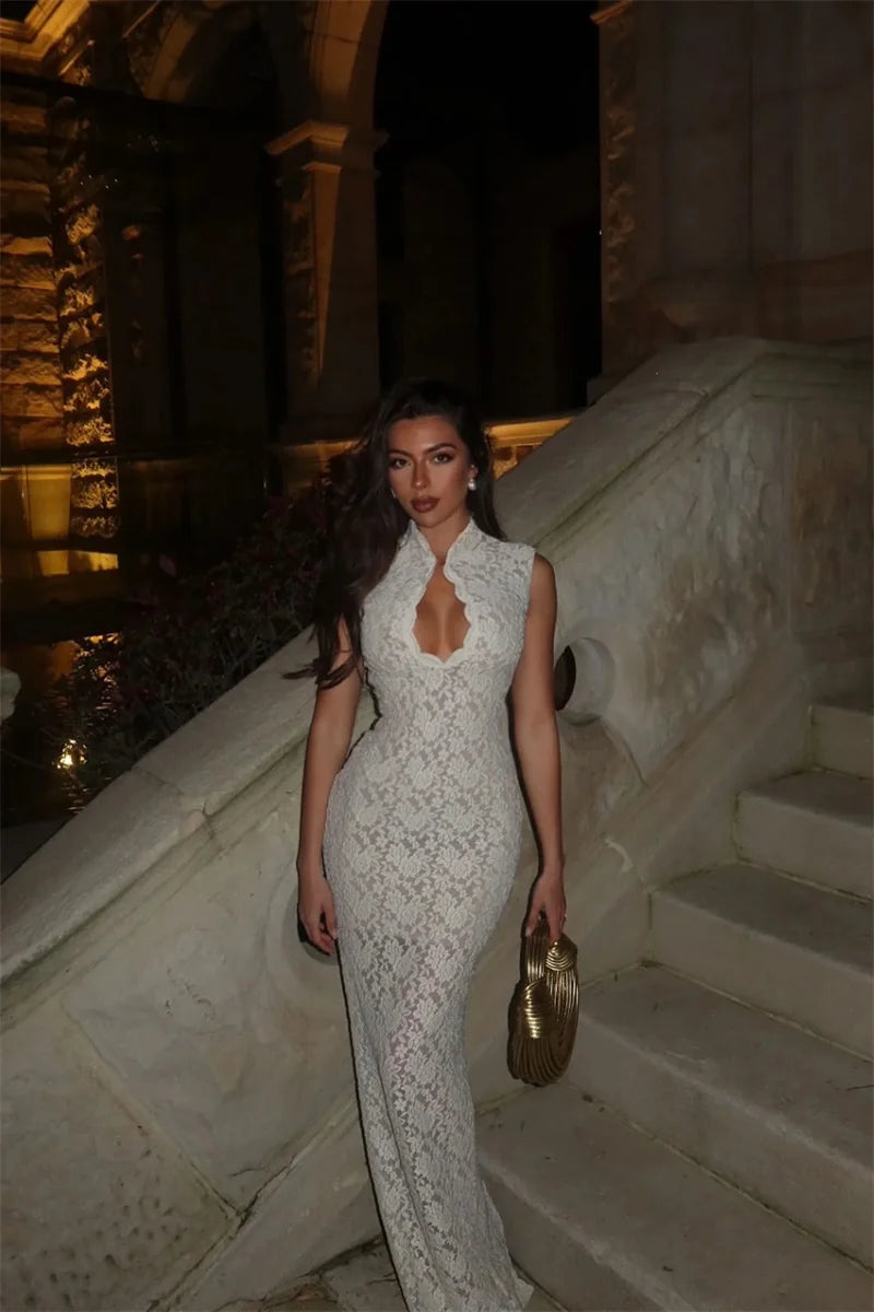 Lace Long Dress Party wear