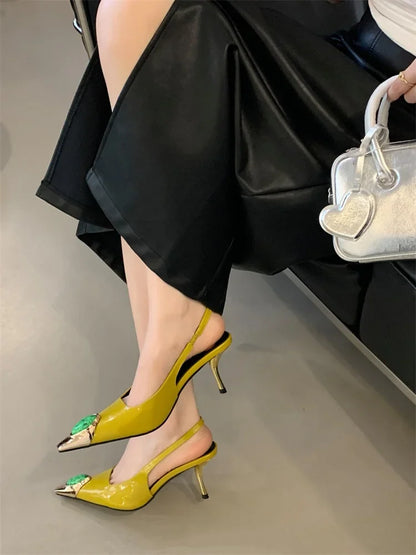 Designer heels Inlay Diamonds