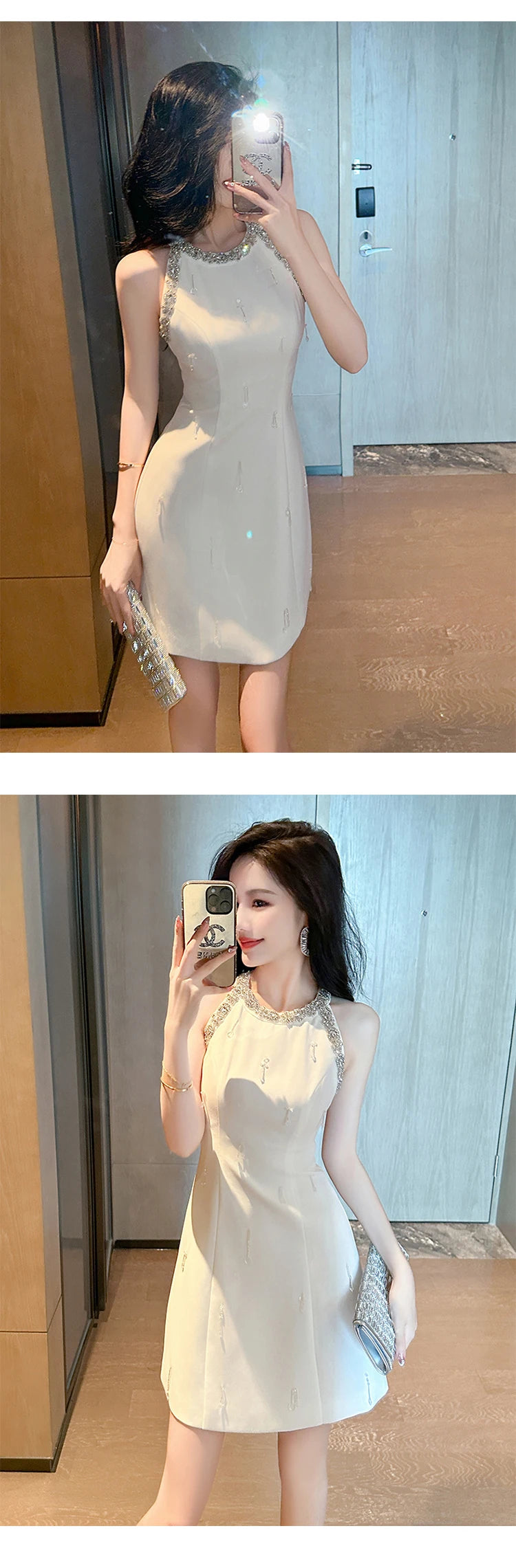 Embellished Mini Short Dress