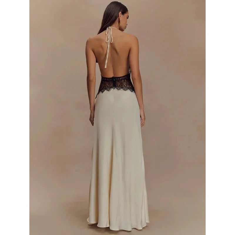 Summer Backless Halter Princess Dress