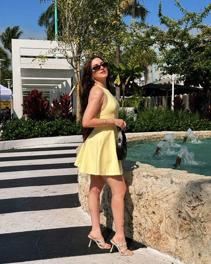 1 Yellow Mini Dress- Super Trendy