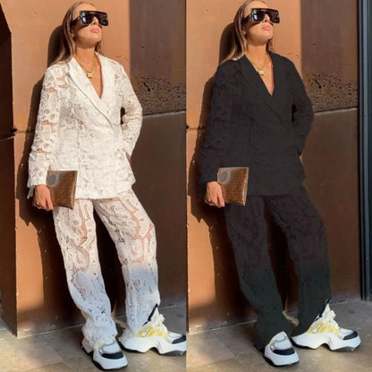 Chic Lace Power Suit for boss lady
