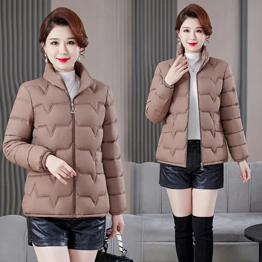 Women's Winter Parka 2025 New Casual Versatile Mom Down Cotton Jacket