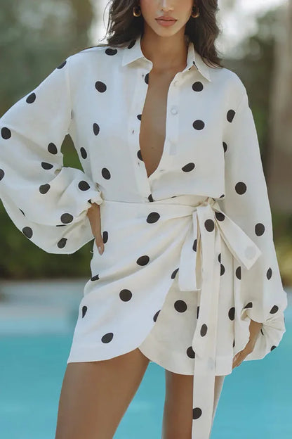 1 Polka Dots Printed Shorts Sets