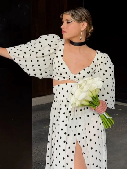 Polka Dot Top Skirt set