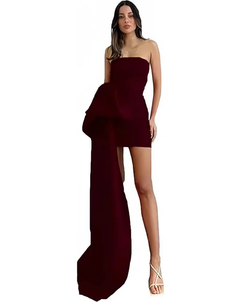 Satin party Dresses Short A Line