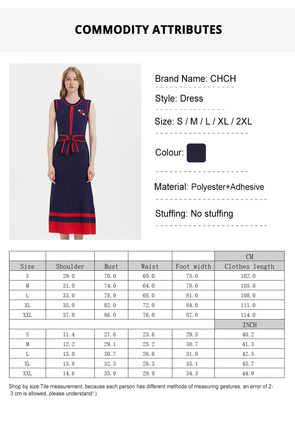 CHCH Women's Dress Knitted