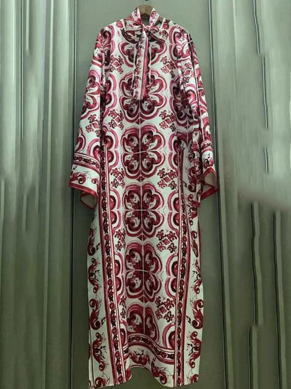 Retro geometric print Kaftan Dolce Dress