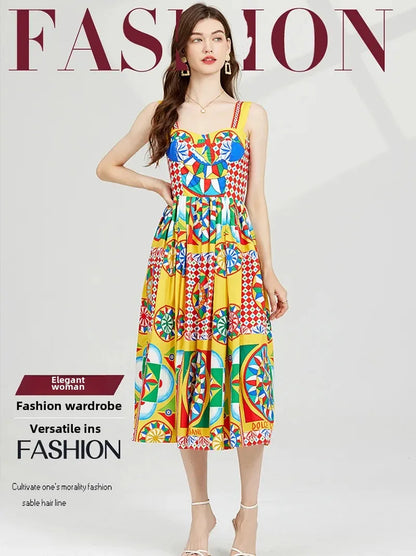 Dolce Geometric Waist Cinched