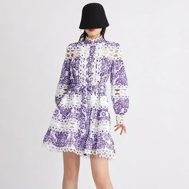 Vintage Court Style Lace Dress