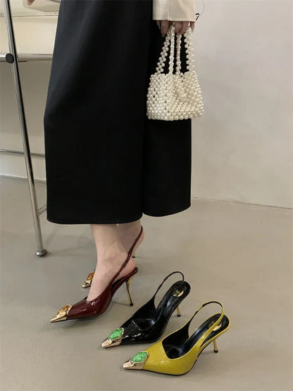 Ultra Luxurious Gemstone Pointed heels