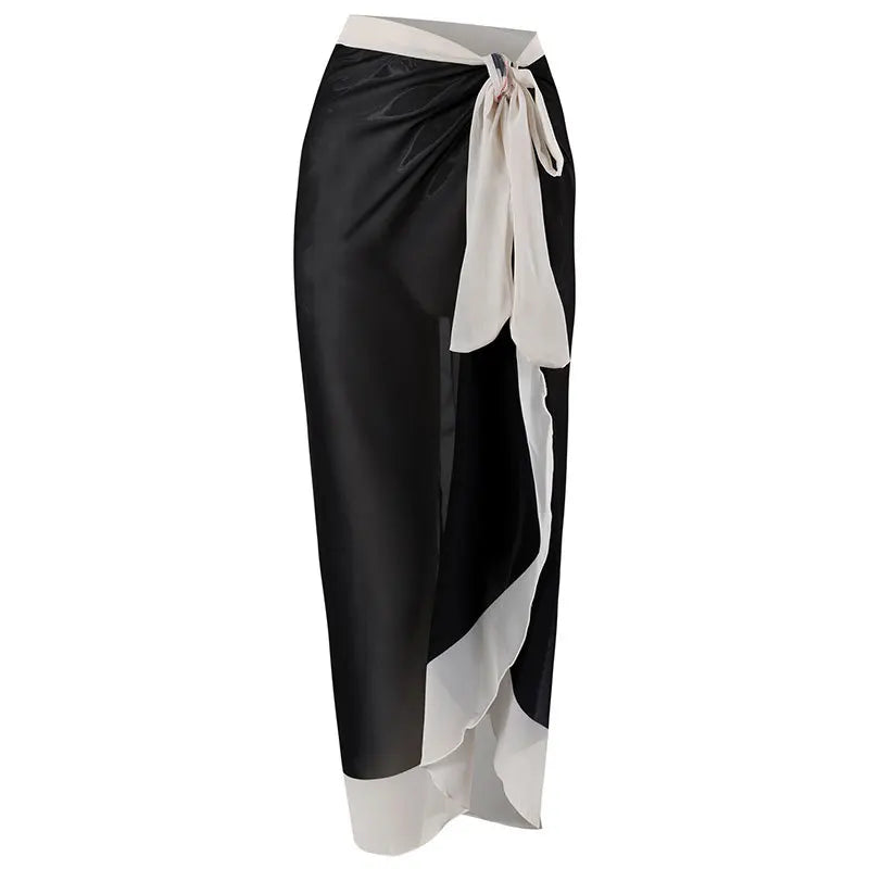 White Flower Swimsuit and Sarong