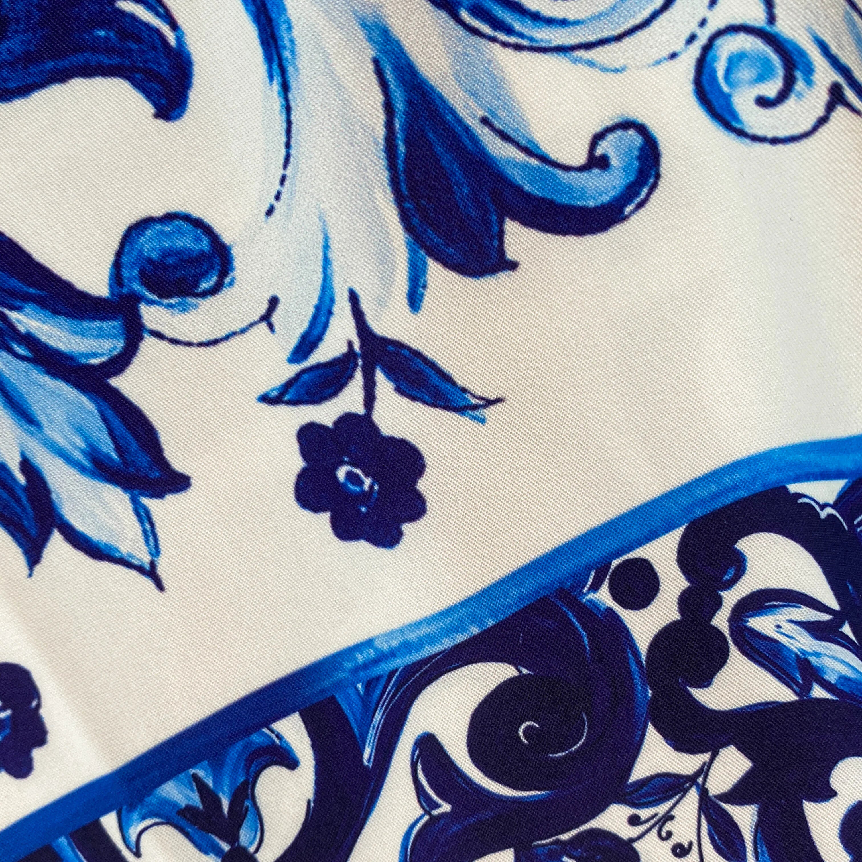 Spring Retro Blue White Red Dolce Dress - Shellss