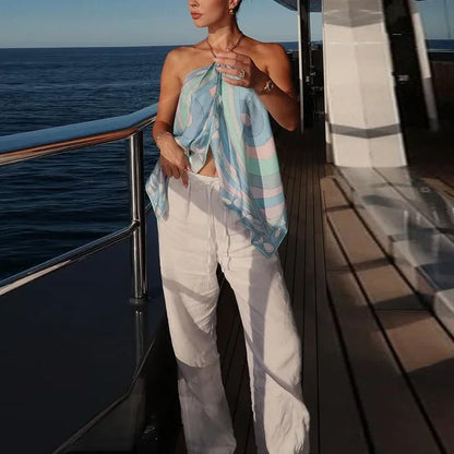 Pucci Halter Tank Tops