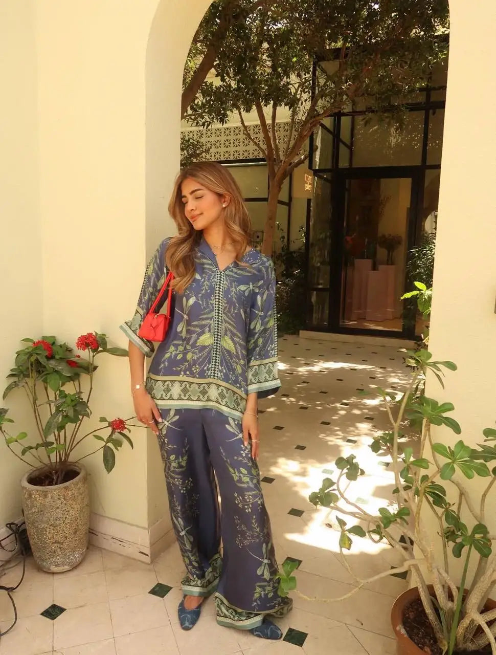 Pants Set Bohemian V-neck