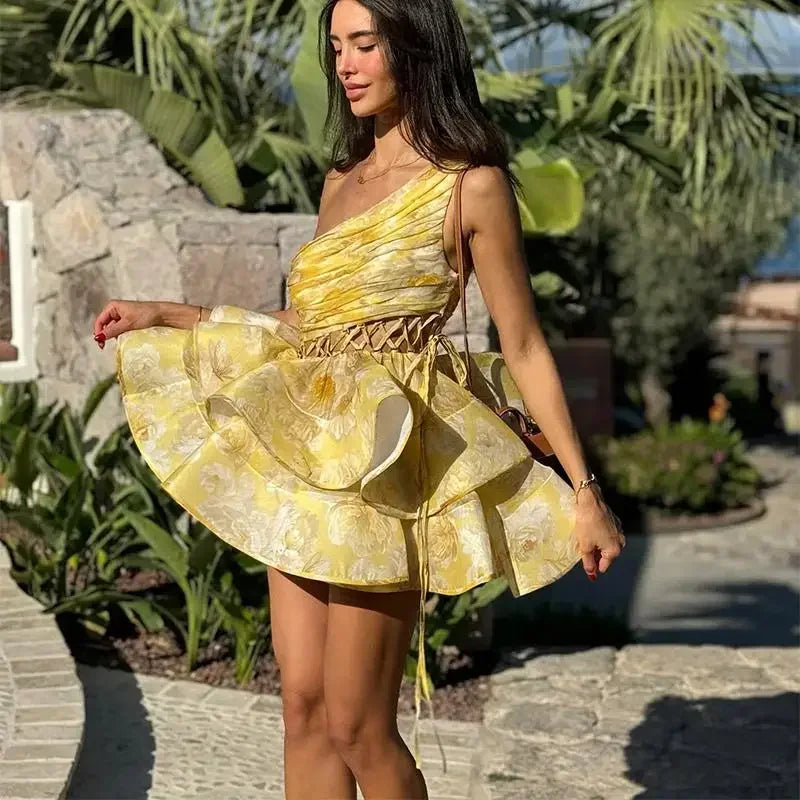 Flower Ruffle Layer dress