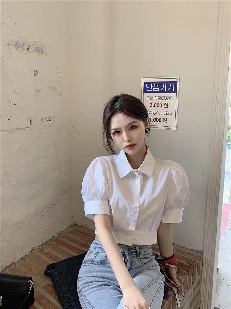 Puff sleeve White Shirt