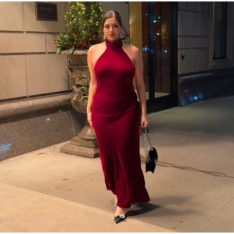 1 chic Vintage Slim Fit Dress Brown