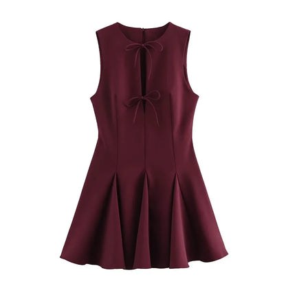 Summer short dress with knot