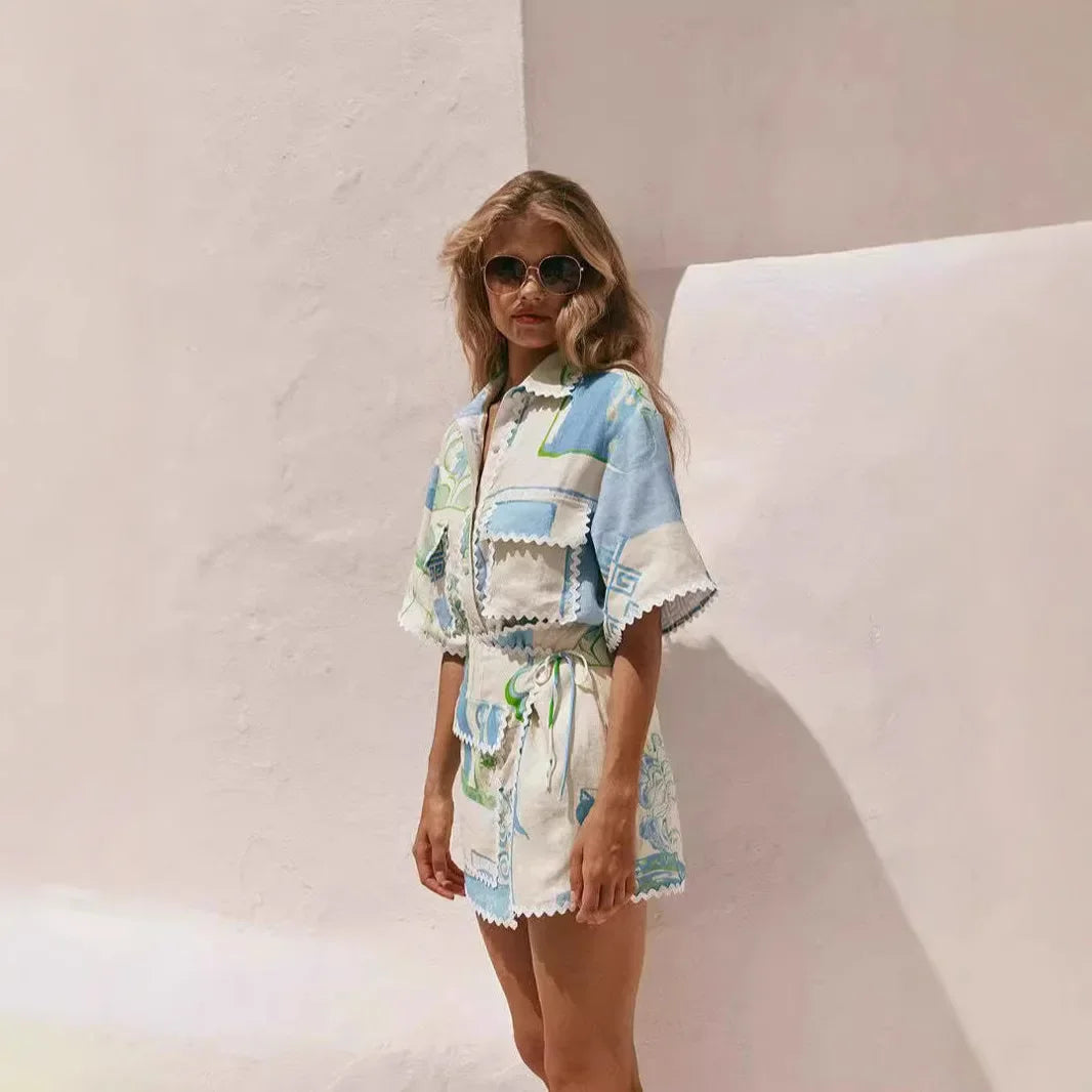 Greece Skorts shorts Set