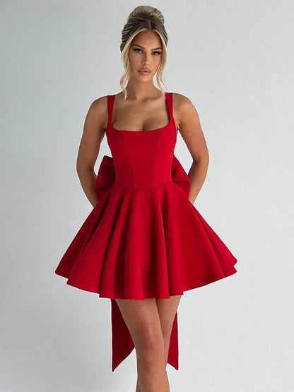 A Line Bow Corset Dress