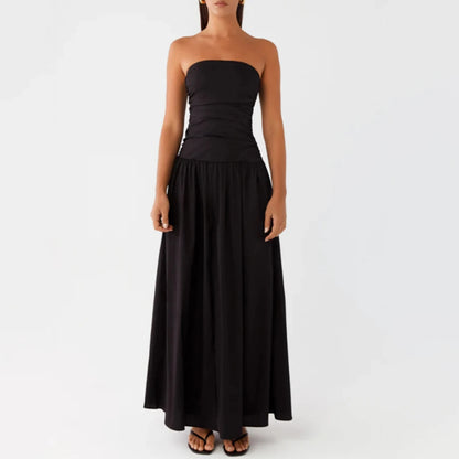 Elegant Strapless Maxi Tube Dress Mango vibes