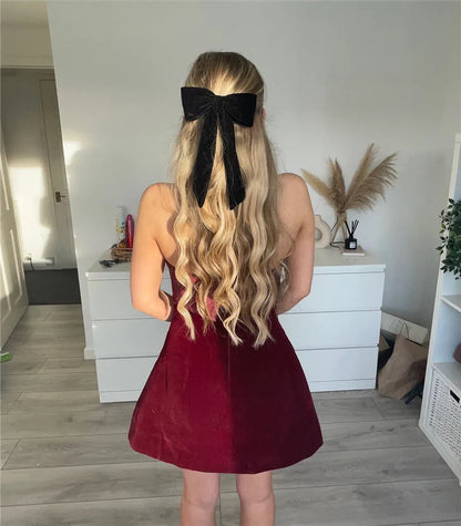 beautiful Red Strapless Backless Mini Dress