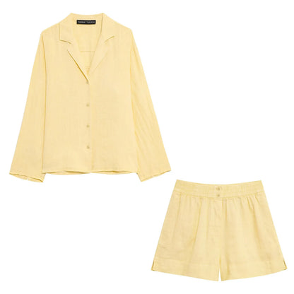 Yellow Summer shorts co ord set