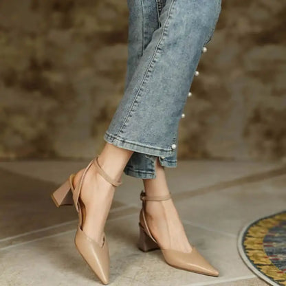 Vintage Style High Heels Elegant Fashion Pointed Women Sandals Shoes for Women