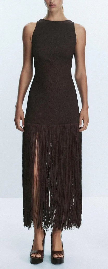 zara TAssel Dress