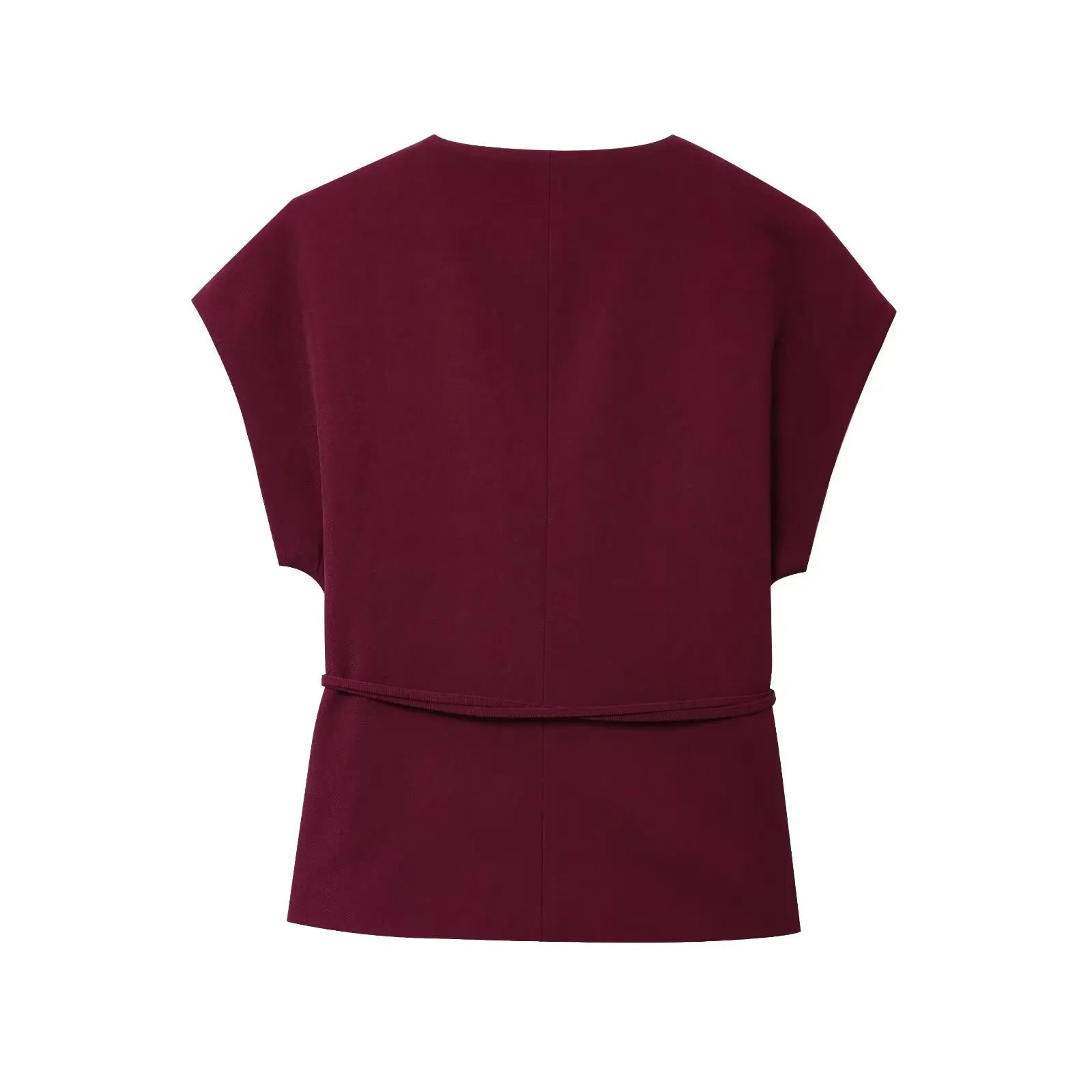 V-Neck Wrap Belted Pants Sets