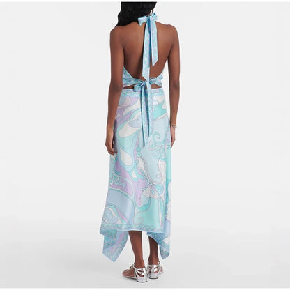 Printed Halter Top Skirt Set- Pucci Vibes