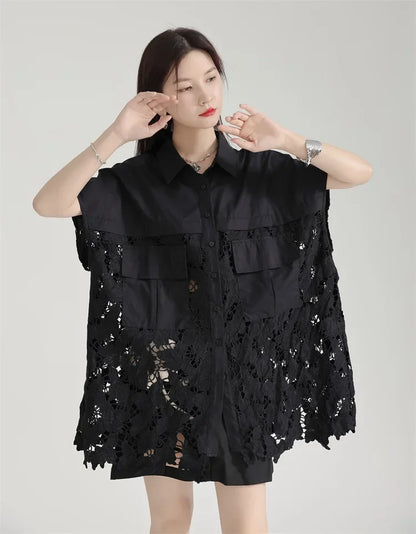 Lace Embroidery Shirt