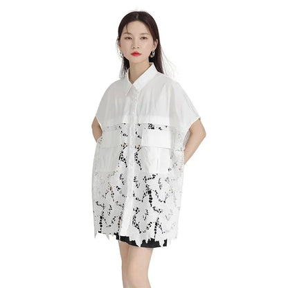 Lace Embroidery Shirt