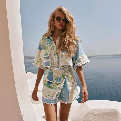 Greece Skorts shorts Set