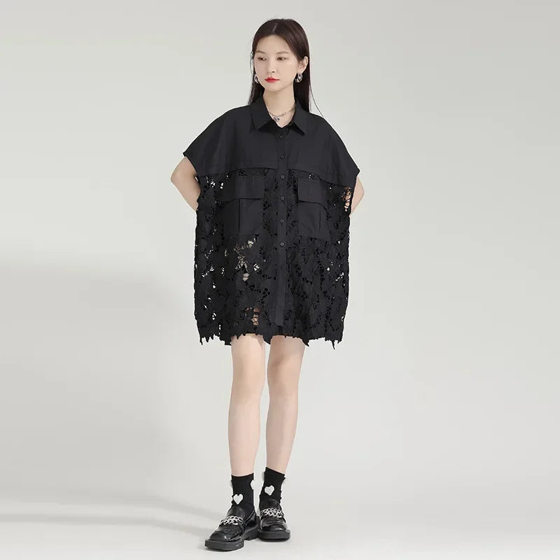 Lace Embroidery Shirt