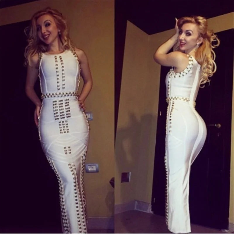 Designer Metal Ring Party Dress - Shellss