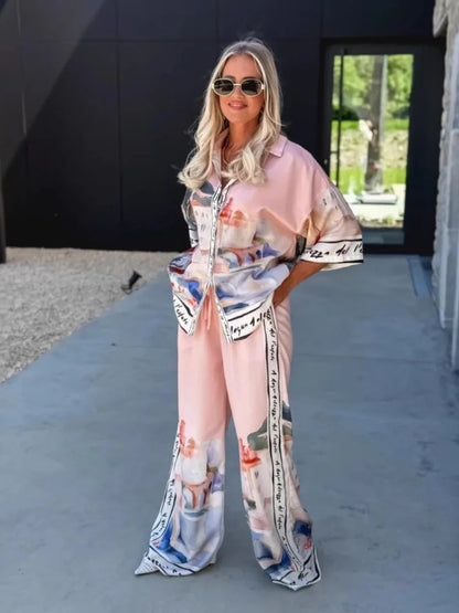 Silk Summer Printed Posh Set