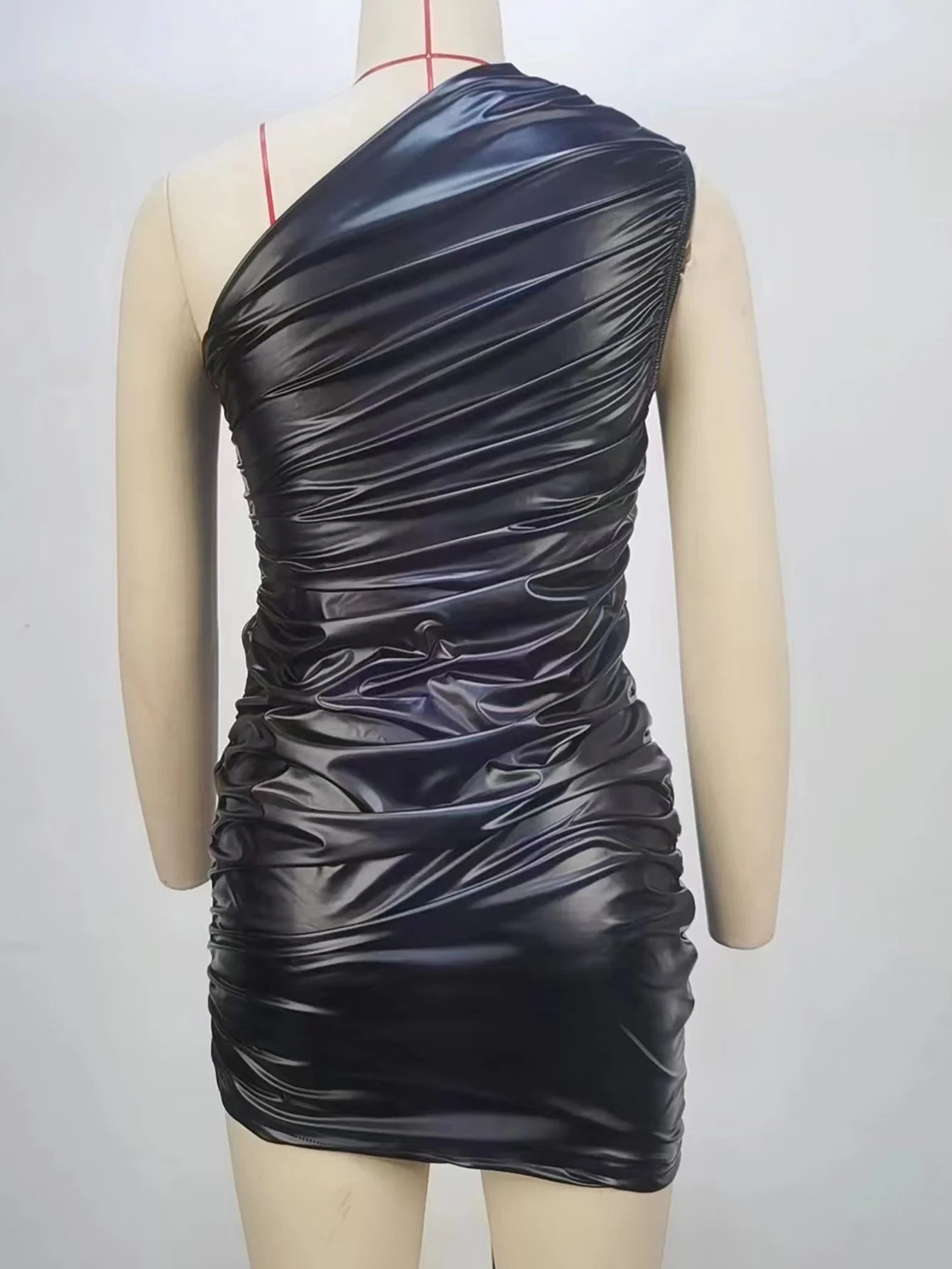 Black Faux Leather Dress - Premium Collection
