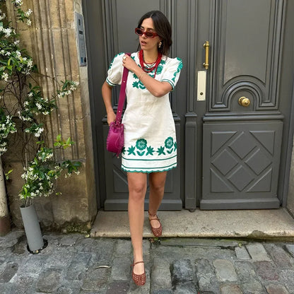 Gorgeous Boho Mini Hand Embroidered - Cotton