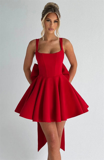 A Line Bow Corset Dress