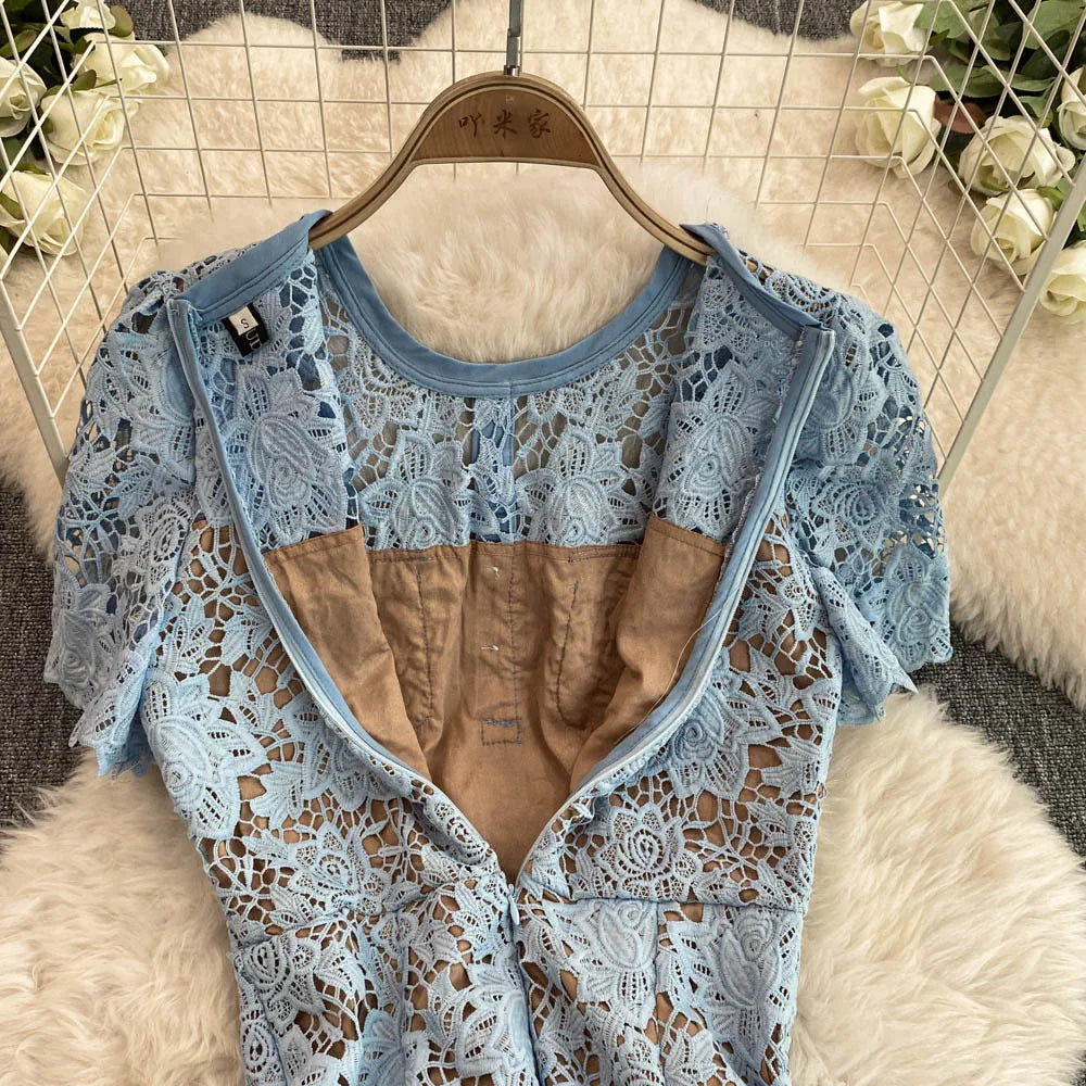 Lace Embroidery Fishtail Party Dresses