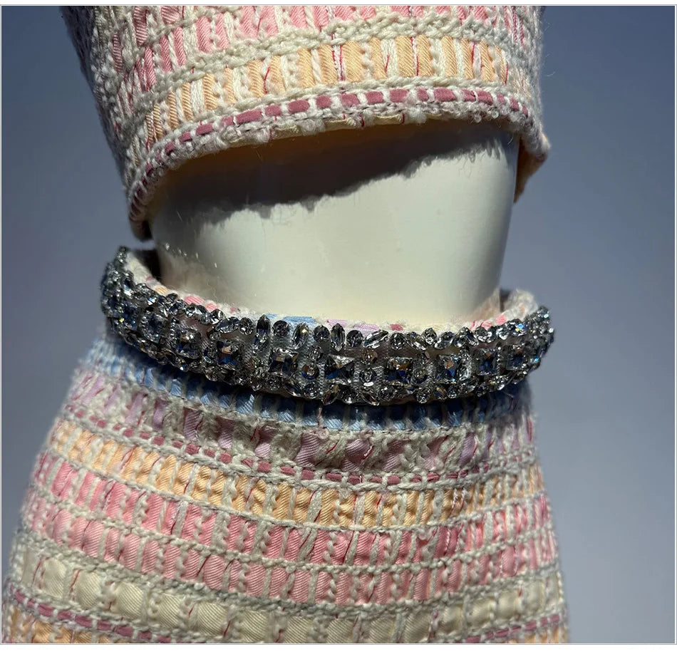 Celebrity Party Gala Tweed Dress