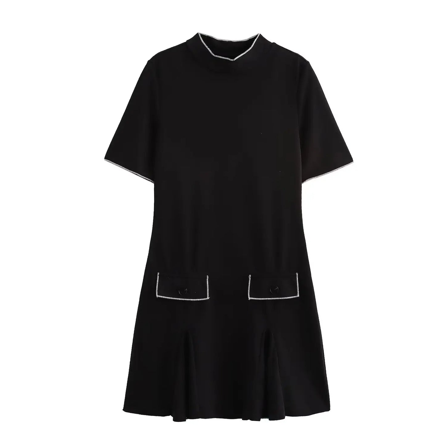 European and American style autumn new women's wide hem mini dress