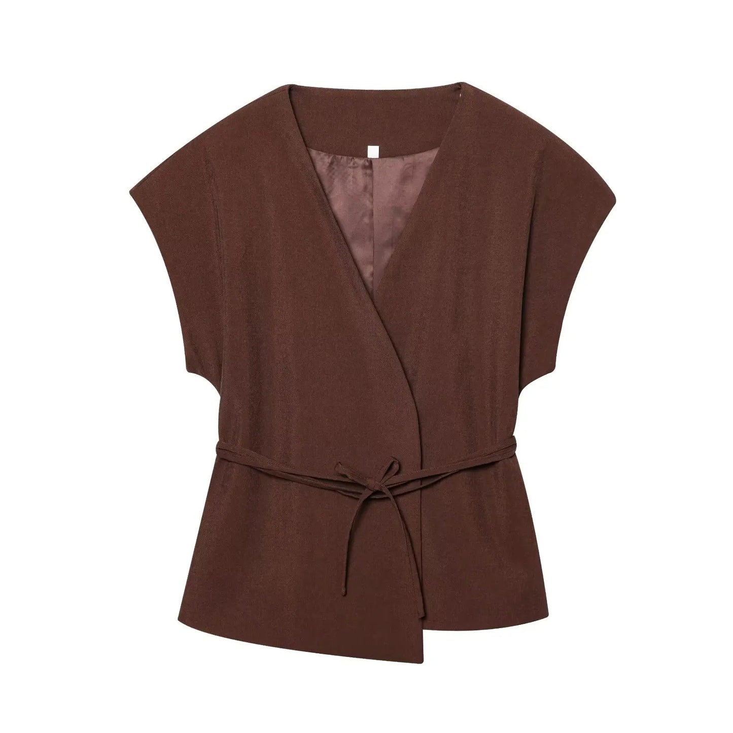 V-Neck Wrap Belted Pants Sets