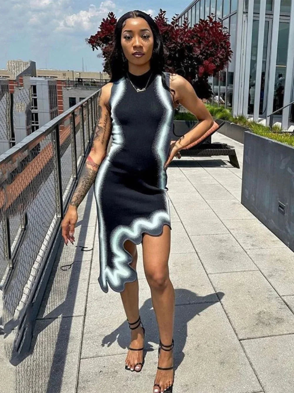 ph5 Bandage Knit Wavy Dress - Shellss