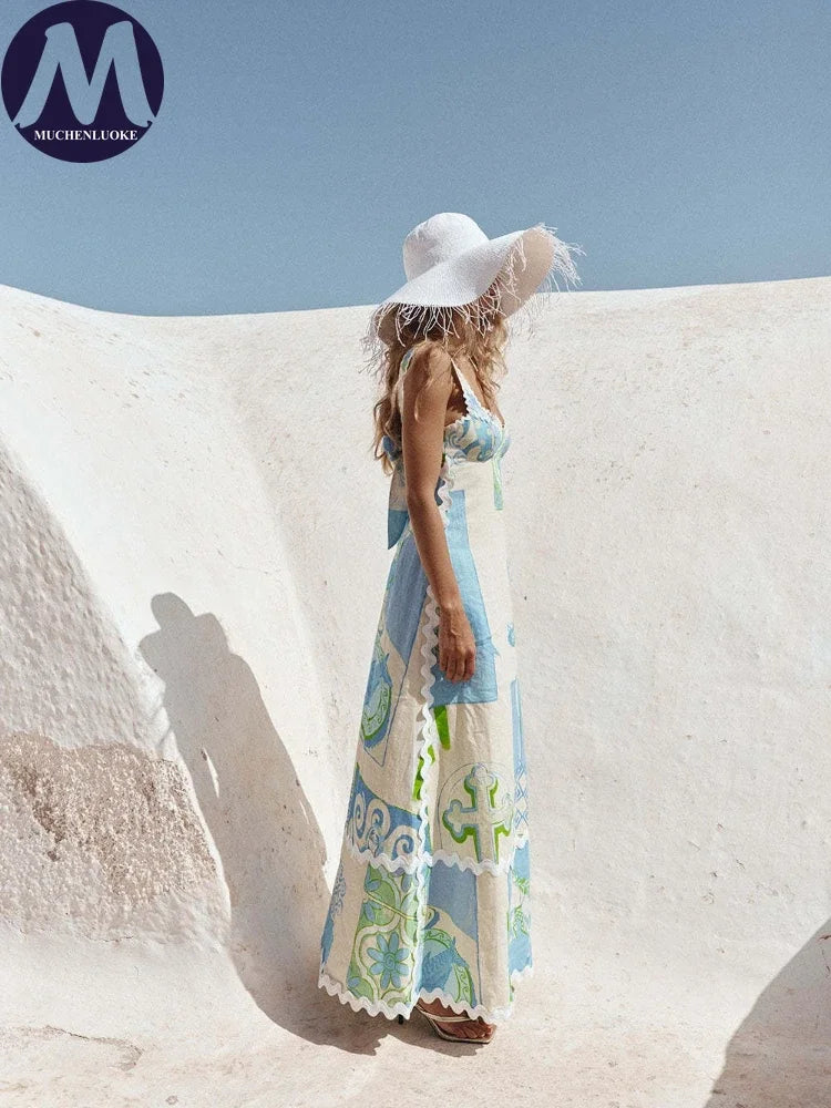 Greece Summer Dress back tie