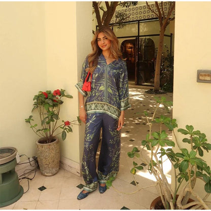 Pants Set Bohemian V-neck