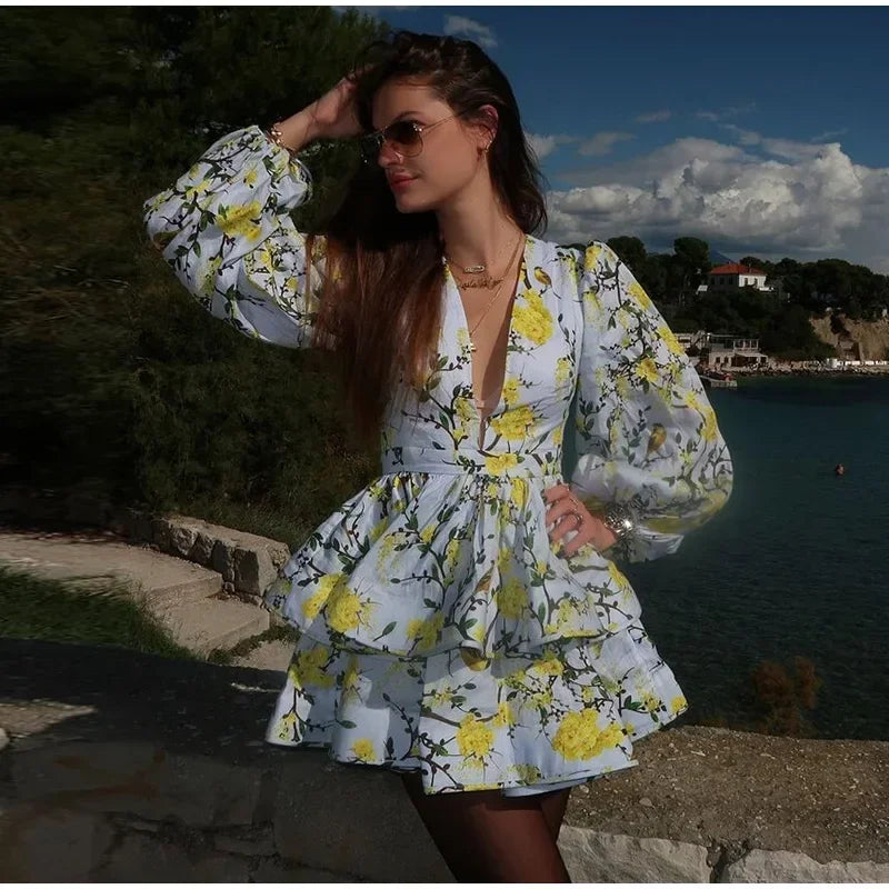 Printed ruffle Mini – Summer Muse